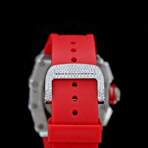 Montre de luxe de haute qualité en acier inoxydable, nouvelle, résistante à l'eau, avec cadran en saphir et diamants en moissanite de clarté VVS - Product Image 2