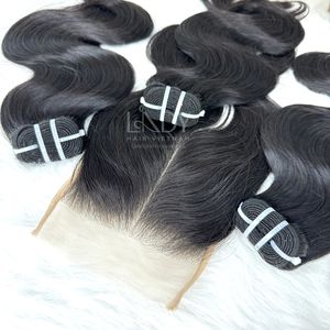 Extensiones de cabello humano virgen con cierre y extensiones de ondas corporales de cabello natural de alta calidad - Product Image 2