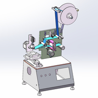 Machine d'étiquetage de gobelets coniques semi-automatique de haute précision YM140, machine d'étiquetage de gobelets à café et à yaourt avec service OEM ODM