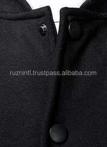 Veste universitaire haut de gamme pour hommes et femmes, mélange de laine, manches en simili cuir, poignets côtelés, style classique, streetwear - Product Image 4