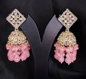 Último diseñador indio al por mayor joyería de jhumka Kundan pendientes nuevas colecciones para mujer elegante colección de pendientes 2024 - Product Image 1