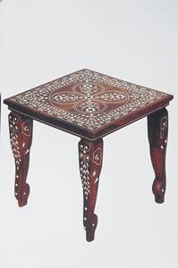Console en incrustation d'os, table en incrustation d'os de style marocain - Product Image 6