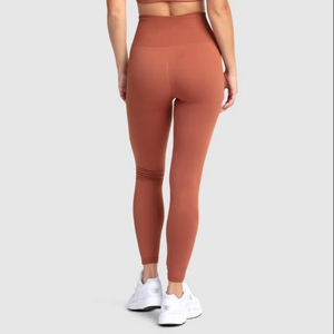 Mallas de entrenamiento sin costuras de compresión de glúteos fruncidas de cintura alta para mujer, mallas de entrenamiento ajustadas de diseño personalizado para adultos - Product Image 2