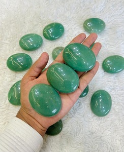 Haute qualité sculpté ovale vert Aventurine pierre de palmier guérison naturelle Chakra cristal semi-précieux pierre précieuse artisanat pour mascotte - Product Image 4