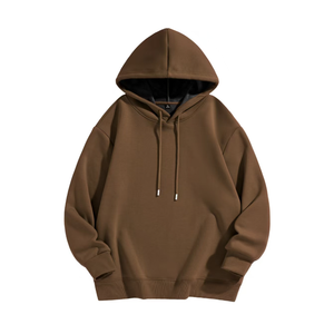 2025 ODM Anti-Wrinkle Hoodies Sweatshirt Top Breathable <b>Thick</b> <b>Fleece</b> Fabric Plain Dyed Winter Men - Product Image 3