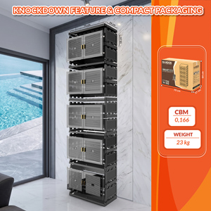 Nandos Smartbox 4 Stack Black, una elegante y funcional solución de almacenamiento en armario/guardarropa de plástico para cualquier propósito. - Product Image 4