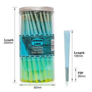 Cônes pré-roulés à combustion lente de taille King Size, fabriqués sur mesure par le fabricant d'origine, avec embouts, pour le tabac à rouler, les feuilles brutes pour fumer. - Product Image 4