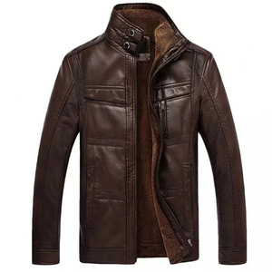 Veste en cuir matelassée pour hommes en gros pour hommes conception personnalisée OEM cuir veste de haute qualité fabricant en gros personnalisé - Product Image 6
