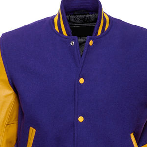 Blouson universitaire avec logo personnalisé pour femmes, blouson de baseball Letterman, manches en cuir personnalisées, broderie unisexe - Product Image 4