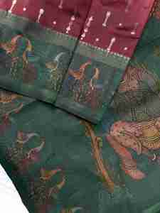 Excellent Quality Chanderi Silk With Weaves Patttern And Digital Print <b>Saree</b> <b>Woman</b> Fashion Manufacturer And Supplier From Surat - Product Image 2