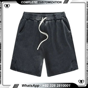 กางเกงขาสั้นชายลำลองเอวกลาง สั่งทำโลโก้ได้ แห้งเร็ว ระบายอากาศดี สไตล์วินเทจ ล้างสีแบบแอซิด บริการ OEM - Product Image 4