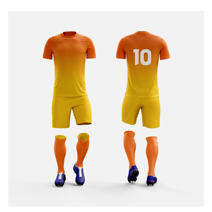 Soccer Uniform out <b>door</b> shirt & short Lightweight Quick Dry 100% Breathable team name <b>number</b> and with custom logo - Product Image 2