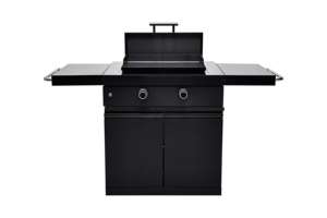 Barbecue <span class=keywords><strong>a</strong></span> <span class=keywords><strong>Gas</strong></span> Multifunzione <span class=keywords><strong>a</strong></span> Doppio Bruciatore <span class=keywords><strong>con</strong></span> Copertura Rigida e Tavoli Laterali Pieghevoli, Griglia Piatta da 24 Pollici per Uso Esterno - Product Image 2