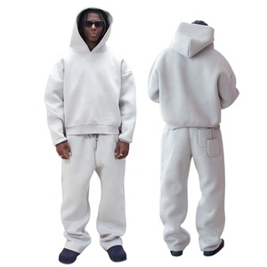 Custom Running Streetwear Baggy Designer Plain 100% Cotton Tracksuit Manufacturer Hoodies and <b>Sweatpants</b> <b>Set</b> for Men - Product Image 3