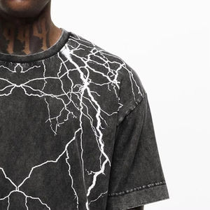 Venta al por mayor Hip Hop personalizado impreso hombres Regular Fit 100% algodón cuello camiseta de secado rápido transpirable cuatro estaciones hecho Hexo - Product Image 4