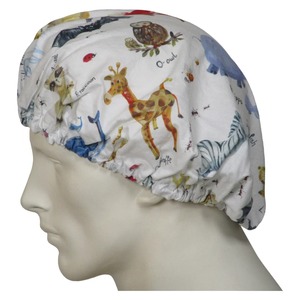 Casquette Bouffant Logo personnalisé imprimé respirant lavable réglable hôpital approvisionnement en gros médecin uniformes de soins infirmiers casquettes de gommage - Product Image 6