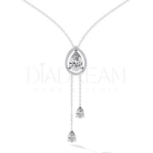 Nuevo Conjunto de Collar de Lujo con Moissanita de Corte Pera en Plata de Ley 925 para Novias y Fiestas de Boda 2025 - Product Image 6