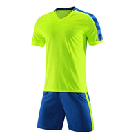 Ensemble d'entraînement de football unisexe quatre saisons à séchage rapide, confortable et de haute qualité, vêtements de sport à manches courtes pour la course et le football