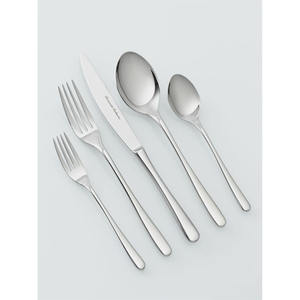 Jeu de couverts en acier inoxydable best-seller design rond plaqué argent avec poignée en or pour vaisselle de mariage - Product Image 4