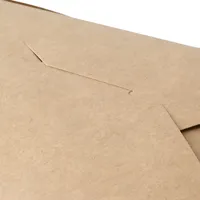 Boîtes à emporter en carton brun 600 ml, empilables, légères, pour repas rapides - 450 pcs/carton
