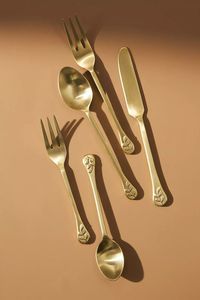 Nouveauté : Couverts en acier inoxydable doré de qualité supérieure, fabriqués avec soin, écologiques et polis miroir, offrant une brillance exceptionnelle. - Product Image 5