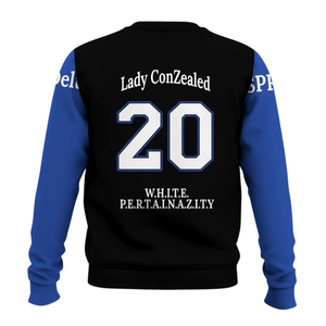 Zeta Phi Beta <b>Fleece</b> Crewneck Sweatshirt <b>Women</b> 1920 Sorority Greek Letter Blue Pullover <b>Top</b> - Product Image 2