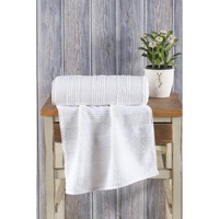 Serviette de toilette Varol Lavin 100% coton premium 50x90cm, motif carré brodé, douce et compressée, pour la maison, la cuisine et les enfants