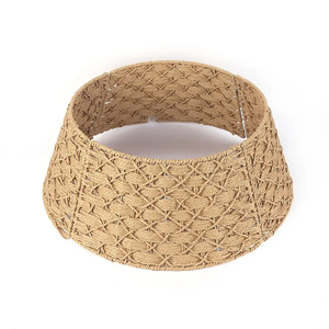 Meilleur prix ferme tissé papier corde noël rond arbre collier arbre de noël jupe pour artificiel du vietnam B2B - Product Image 3