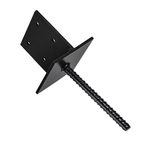 Base <span class=keywords><strong>de</strong></span> anclaje <span class=keywords><strong>de</strong></span> tierra <span class=keywords><strong>de</strong></span> soporte <span class=keywords><strong>de</strong></span> poste <span class=keywords><strong>de</strong></span> pérgola <span class=keywords><strong>de</strong></span> <span class=keywords><strong>hormigón</strong></span> interno <span class=keywords><strong>de</strong></span> metal negro resistente <span class=keywords><strong>para</strong></span> estructuras al aire libre - Product Image 1