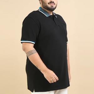 Polo de algodón de talla grande de alta calidad para hombre, logotipo personalizado y diseño de impresión, Polo de talla grande para hombre - Product Image 4