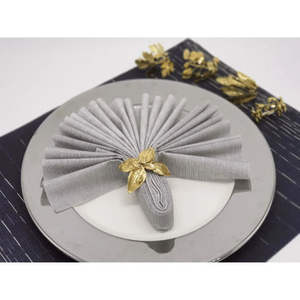 Custom Stocked Gold Metal Round Napkin Holder <b>Table</b> Decoration for Parties and Weddings with <b>Matt</b> Finish - Product Image 3