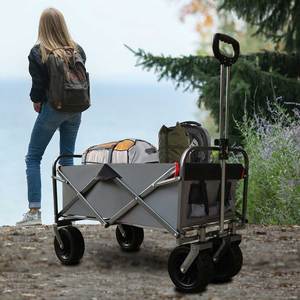 Usine directe belle <span class=keywords><strong>chariot</strong></span> pliant Portable en acier inoxydable <span class=keywords><strong>chariot</strong></span> <span class=keywords><strong>jardin</strong></span> plage Wagon Camp utilitaire Wagon - Product Image 6