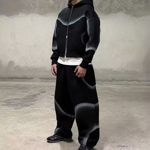 Conjunto de Sudadera con Capucha y Pantalones Deportivos Cortos de Felpa Gruesa de Alta Calidad para Hombre, Personalizados, con Estampado, Bordado y Diseño Sólido - Product Image 1