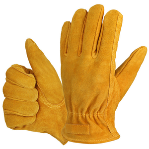 Gants de travail en cuir de vachette de qualité supérieure, antistatiques et résistants à la chaleur, 10 pouces, gants de sécurité industriels robustes - Product Image 4