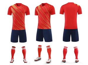 Maillot de football personnalisé 100% polyester pour hommes, nom sur le devant, service OEM pour les uniformes d'équipe pour hommes, femmes, jeunes, enfants, découpe automatisée - Product Image 2