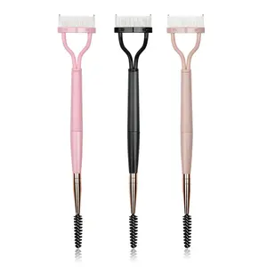 Mascara Wholesale Eyelash Comb Separator Eyelash Brush Metal Mascara Tools Steel Brow Brush Metal Lash Comb For Eyelash