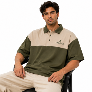 ONE APEX Men's Olive Green Beige Color Regular Fit for <b>Shirt</b> 250 GSM <b>Polyester</b>/Cotton Premium Breathable Solid Pattern <b>T</b>-<b>Shirt</b> - Product Image 2