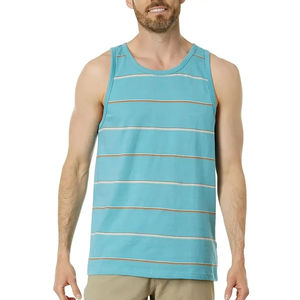 Débardeurs de sport pour hommes avec logo personnalisé, t-shirts en maille respirants, débardeurs de sport d'été, gilets en spandex et coton - Product Image 1