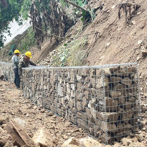 Panneaux de mur en <span class=keywords><strong>gabion</strong></span> soudés, maille carrée en fil d'acier galvanisé pour clôture de jardin extérieur et travaux d'ingénierie civile - Product Image 4