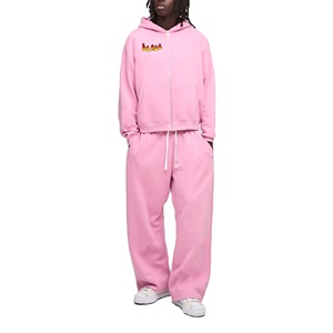 ชุดวอร์มผู้ชายผ้าฝ้ายหนานุ่มคุณภาพสูงสไตล์วินเทจ ทรงปกติ เสื้อฮู้ด กางเกงขายาว ลายพิมพ์โลโก้ สีพื้น สำหรับฤดูร้อน - Product Image 1