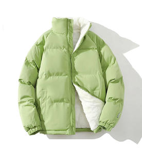 Vestes matelassées décontractées pour hommes, personnalisées OEM, avec doublure en polaire, col montant, coupe ample, imperméables, réversibles, épaisses pour l'hiver - Product Image 4