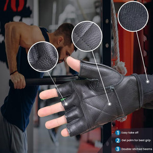 Precio al por mayor MOQ bajo Levantamiento de pesas Guantes de gimnasio Nueva llegada Tela cómoda Unisex Levantamiento de pesas Guantes de gimnasio - Product Image 4