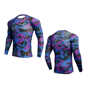 Camisa BJJ de compresión transpirable Rashguard MMA Grappling manga larga impresión personalizada camisa OEM de sublimación Anti-UV - Product Image 4