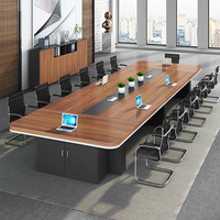 Table de conférence en bois de luxe personnalisée en usine Bureau de réunion de négociation de personnel de bureau moderne simple