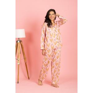 Conjunto de Pijama Julebukk Rosa Claro, Transpirable y Cómodo, Tejido de Spandex con Cintura Elástica y Cordón Ajustable, para Novias y Damas de Honor, Romántico - Product Image 1