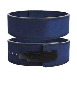 Cinturón de levantamiento de pesas de cuero resistente con hebilla de palanca y soporte ajustable para la espalda, ideal para culturismo y entrenamiento de powerlifting. - Product Image 1