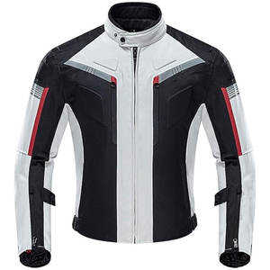 Blouson de moto blindé intégral pour homme, équipement de moto, veste de protection imperméable et coupe-vent, blanc - Product Image 1
