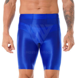 Shorts de compression sportifs de style populaire en polyester brillant, longueur cheville, séchage rapide, pour sports de plein air - Product Image 6