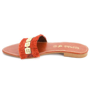 Chaussons en rexine pour femme Chase Value (SA-014)-Marron Tailles 36-42 - Product Image 5