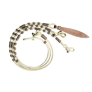 Tela trenzada a mano con diseño impreso de cebra, tejido Natural, con ribete de caballo, color marrón, SRM173 - Product Image 1